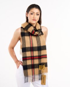 Cashmere bordered scarves