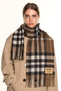 Folded Scottish cashmere scarves emphasising premium quality and lightweight warmth