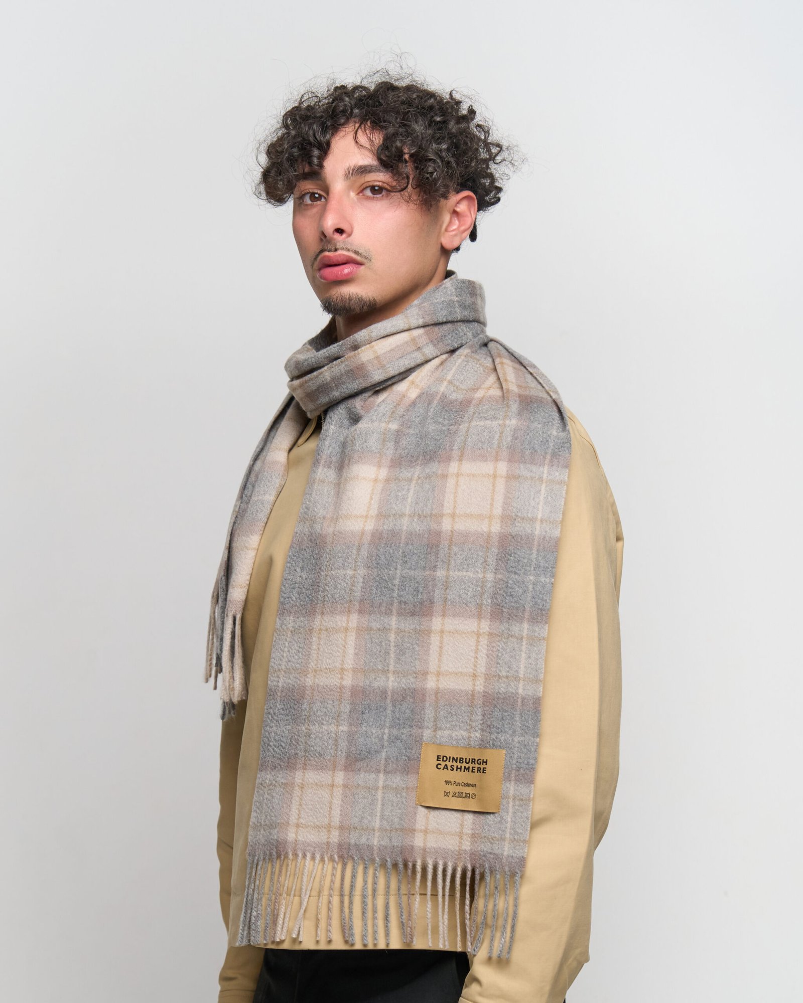 Edinburgh Cashmere DC Check Cashmere Scarf heritage